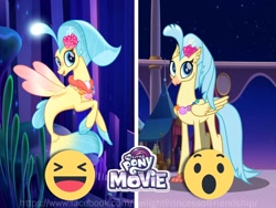 Size: 2048x1536 | Tagged: safe, edit, edited screencap, screencap, character:princess skystar, species:hippogriff, species:seapony (g4), my little pony: the movie (2017), emoji, facebook