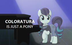 Size: 758x474 | Tagged: safe, edit, edited screencap, screencap, character:coloratura, episode:the mane attraction, g4, my little pony: friendship is magic, captain obvious, female, no shit sherlock, pun, solo, song reference, the magic inside, truth