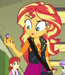 Size: 860x1000 | Tagged: safe, edit, edited screencap, screencap, character:nolan north, character:starlight, character:sunset shimmer, character:twilight sparkle, equestria girls:forgotten friendship, g4, my little pony: equestria girls, my little pony:equestria girls, background human, cropped, discovery family logo, exploitable meme, meme, micro, nolan north, starlight, sunset holding things, twiscream