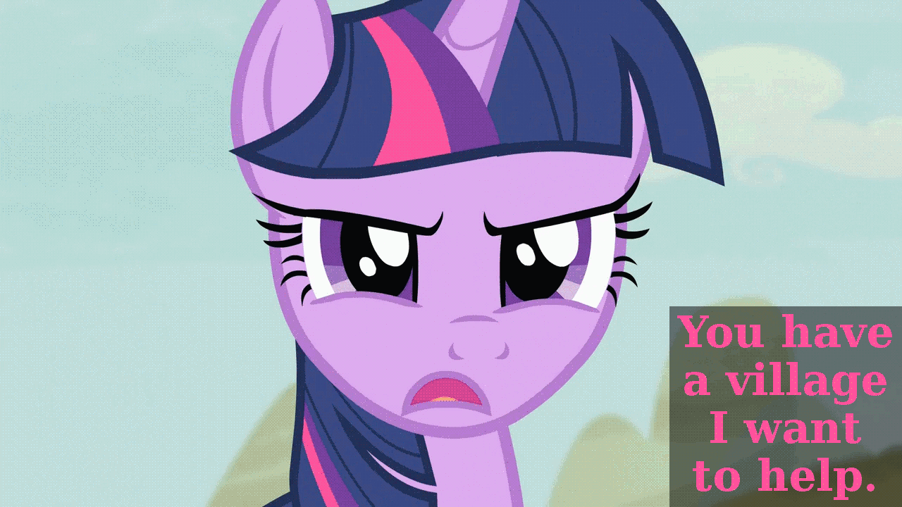 Size: 1280x720 | Tagged: safe, edit, screencap, character:starlight glimmer, character:twilight sparkle, character:twilight sparkle (alicorn), species:alicorn, species:pony, species:unicorn, episode:the cutie map, g4, my little pony: friendship is magic, animated, bush, cave, cutie mark, cutie mark vault, desert, equal cutie mark, gif, glow, magic, movie quote, pedestal, quote, rock, s5 starlight, screencap comic, staff, staff of sameness, telekinesis, text, the missing