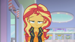 Size: 800x450 | Tagged: safe, edit, edited screencap, screencap, character:sunset shimmer, comic:a new change, g4, my little pony: equestria girls, my little pony:equestria girls, female, pregnant, pregnant edit, solo, teen pregnancy