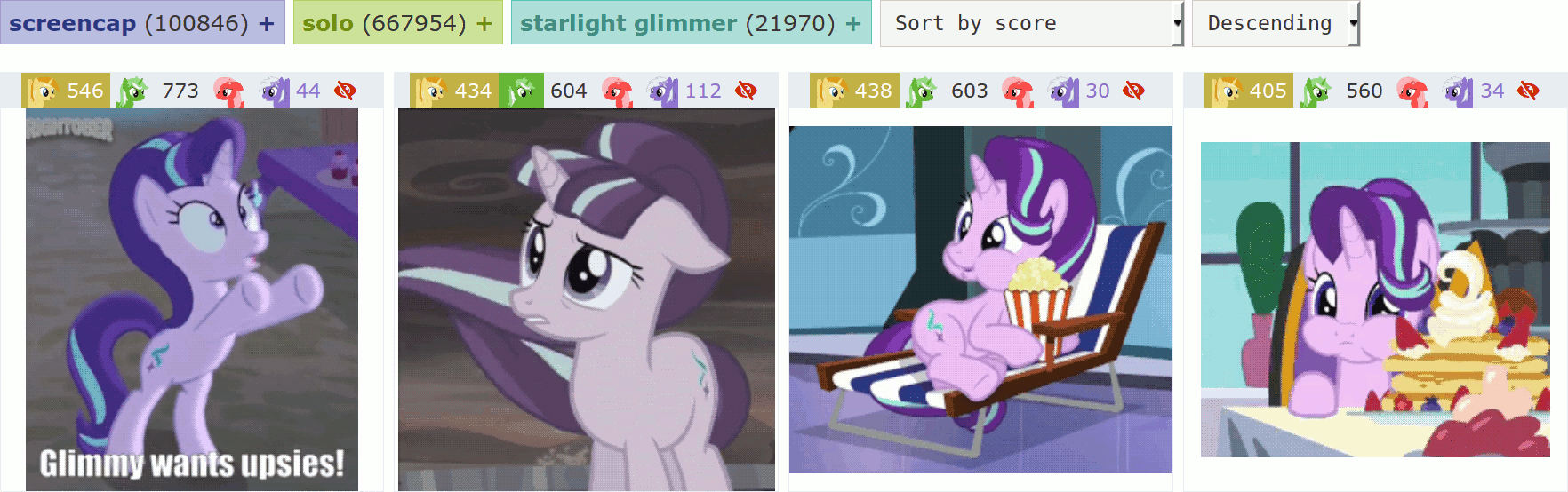 Size: 1764x554 | Tagged: safe, edit, edited screencap, screencap, character:starlight glimmer, species:pony, species:unicorn, derpibooru, episode:a royal problem, episode:the crystalling, episode:the cutie re-mark, episode:to where and back again, g4, my little pony: friendship is magic, alternate timeline, animated, ashlands timeline, aweeg*, baby talk, barren, bipedal, canterlot castle, chair, chewing, chewing ponies, cropped, crystal empire, cute, dream, eating, eye shimmer, female, floppy ears, food, frown, gif, glimmerbetes, glimmy, gritted teeth, hug request, image macro, implied genocide, juxtaposition, lawn chair, looking up, mare, meme, meta, munchies, munching, nom, on side, open mouth, our town, pancakes, popcorn, post-apocalyptic, puffy cheeks, reaction image, sad, sad face, sadlight glimmer, solo, underhoof, upsies, wasteland, wide eyes, windswept mane, worried