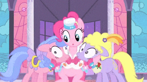 Size: 480x270 | Tagged: safe, edit, edited screencap, screencap, character:pinkie pie, character:sweetie belle, episode:for whom the sweetie belle toils, episode:the best night ever, g4, my little pony: friendship is magic, animated, at the gala, eat the camera, eaten alive, edited edit, falling, gif, macro, micro, mouth, nose in the air, open mouth, screaming, singing, sweetie belle nabbing uvula, uvula, uvula shaking, volumetric mouth, vore