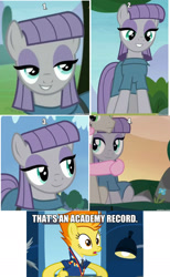 Size: 1149x1861 | Tagged: safe, edit, edited screencap, screencap, character:maud pie, character:spitfire, episode:the maud couple, episode:wonderbolts academy, g4, my little pony: friendship is magic, academy record, smiling, when she smiles