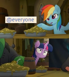 Size: 961x1072 | Tagged: safe, edit, edited screencap, screencap, character:rainbow dash, character:twilight sparkle, character:twilight sparkle (alicorn), species:alicorn, species:pony, my little pony: the movie (2017), @everyone, discord (software), exploitable meme, meme, relatable
