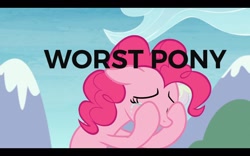 Size: 1280x800 | Tagged: safe, edit, edited screencap, screencap, character:pinkie pie, episode:the maud couple, g4, my little pony: friendship is magic, crying, downvote bait, drama bait, image macro, meme, op is a duck, op is trying to start shit, op isn't even trying anymore, sad, worst pony