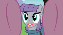 Size: 1920x1080 | Tagged: safe, edit, edited screencap, screencap, character:maud pie, character:pinkie pie, episode:the maud couple, g4, my little pony: friendship is magic, first person view, hooves, offscreen character, pacifier, pov