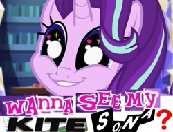 Size: 957x732 | Tagged: safe, edit, edited screencap, screencap, character:starlight glimmer, species:pony, species:unicorn, equestria girls:mirror magic, g4, my little pony: equestria girls, my little pony:equestria girls, spoiler:eqg specials, caption, expand dong, exploitable meme, female, glimmie, heart eyes, image macro, meme, solo, that pony sure does love kites, wingding eyes