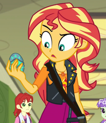 Size: 1365x1593 | Tagged: safe, edit, edited screencap, screencap, character:nolan north, character:starlight, character:sunset shimmer, equestria girls:forgotten friendship, g4, my little pony: equestria girls, my little pony:equestria girls, background human, cropped, geode of empathy, hand, meme, memory stone, nolan north, solo focus, starlight, sunset holding things, this will not end well