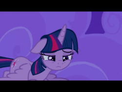 Size: 960x720 | Tagged: safe, edit, screencap, character:princess celestia, character:twilight sparkle, character:twilight sparkle (alicorn), species:alicorn, species:pony, episode:horse play, g4, my little pony: friendship is magic, animated, caption, cloud, flying, letterboxing, night, no sound, sky, text, webm