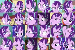 Size: 1600x1067 | Tagged: safe, edit, edited screencap, screencap, character:starlight glimmer, species:pony, species:unicorn, episode:the parent map, g4, compilation, cute, faec, female, floppy ears, glimmerbetes, multeity, solo, solo focus, starlight cluster