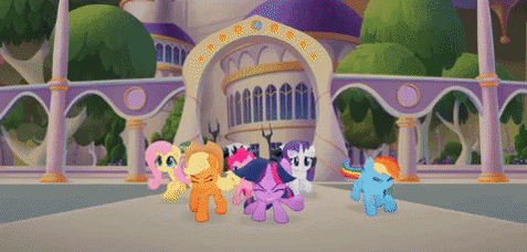 Size: 477x228 | Tagged: safe, edit, edited screencap, screencap, character:applejack, character:fluttershy, character:pinkie pie, character:rainbow dash, character:rarity, character:twilight sparkle, character:twilight sparkle (alicorn), species:alicorn, species:dragon, species:pony, my little pony: the movie (2017), animated, deathwing, gif, mane six encounter villains, meme, this is gonna suck, this will end in cataclsym, this will end in tears and/or death, this will end in war, warcraft, where is your god now?, world of warcraft