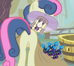 Size: 803x720 | Tagged: safe, edit, edited screencap, screencap, character:bon bon, character:sweetie drops, species:pony, episode:call of the cutie, g4, my little pony: friendship is magic, 1000 hours in ms paint, cosmog, cropped, crossover, get in the bag, get in the bag nebby, i didn't put those in my bag, lillie, meme, nebby, pokémon, pokémon sun and moon