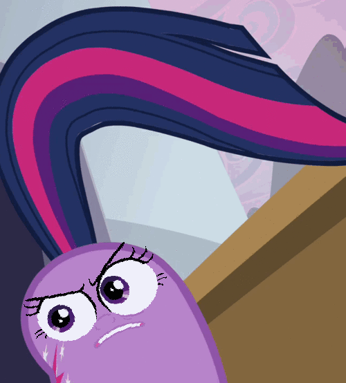 Size: 500x554 | Tagged: safe, edit, edited screencap, screencap, character:twilight sparkle, animated, ass up, butt shake, buttface, female, plot, solo, special eyes, wat