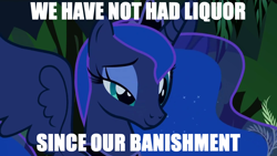 Size: 1920x1080 | Tagged: safe, edit, edited screencap, screencap, character:princess luna, episode:sleepless in ponyville, g4, my little pony: friendship is magic, drunk, image macro