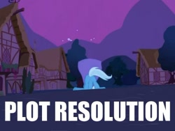 Size: 500x375 | Tagged: safe, edit, edited screencap, screencap, character:trixie, species:pony, episode:magic duel, g4, my little pony: friendship is magic, butt, caption, face down ass up, female, mare, plot, pun, text, tripsie