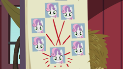 Size: 1279x720 | Tagged: safe, edit, edited screencap, screencap, character:sweetie belle, species:pony, species:unicorn, episode:the break up break down, female, filly, implied lesbian, implied selfcest, shipping chart