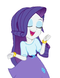 Size: 558x720 | Tagged: safe, edit, edited screencap, screencap, character:rarity, equestria girls:dance magic, g4, my little pony: equestria girls, my little pony:equestria girls, spoiler:eqg specials, background removed, belt, clothing, cute, eyes closed, female, not a vector, open mouth, raribetes, simple background, skirt, solo, transparent background