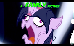 Size: 1440x900 | Tagged: safe, edit, edited screencap, screencap, character:mean twilight sparkle, episode:the mean 6, g4, my little pony: friendship is magic, a family picture, clone, dying, exploitable meme, imminent death, melting, meme, nightmare fuel, solo, text, you know for kids, you ruined everything