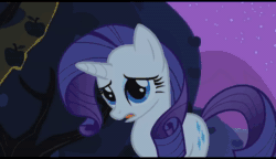 Size: 1280x736 | Tagged: safe, edit, screencap, character:rarity, species:pony, species:unicorn, friendship is witchcraft, animated, female, fire, mare, nightmare fuel, robot, solo, sound, t-800, terminator, terminator 2, wat, webm