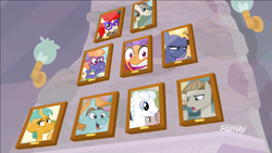 Size: 1920x1080 | Tagged: safe, edit, edited screencap, screencap, character:double diamond, character:frazzle rock, character:gizmo, character:mudbriar, character:plaid stripes, character:snails, character:snips, character:star tracker, character:twist, episode:non-compete clause, g4, my little pony: friendship is magic, employee of the month, exploitable meme, female, male, meme, wall of shy