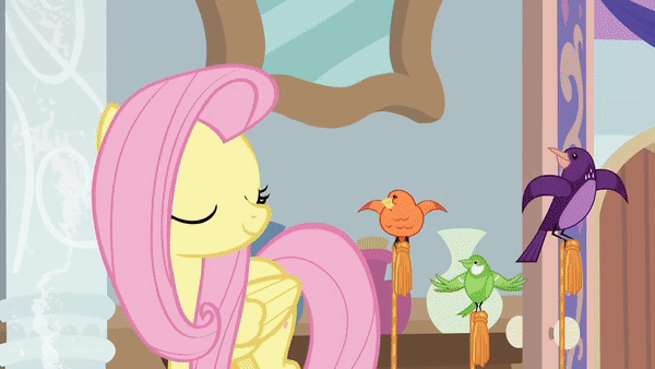 Size: 600x338 | Tagged: safe, edit, edited screencap, screencap, character:apple bloom, character:constance, character:fluttershy, character:scootaloo, character:sweetie belle, species:bird, species:earth pony, species:pegasus, species:pony, species:unicorn, episode:marks for effort, g4, my little pony: friendship is magic, animated, clothing, cutie mark, cutie mark crusaders, diploma, female, filly, graduation cap, hat, reversed, the cmc's cutie marks