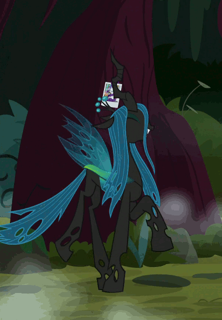 Size: 444x640 | Tagged: safe, edit, edited screencap, screencap, character:queen chrysalis, species:changeling, episode:the mean 6, g4, my little pony: friendship is magic, animated, changeling queen, cropped, cute, cutealis, female, happy, loop, pranchrysalis, prancing, solo
