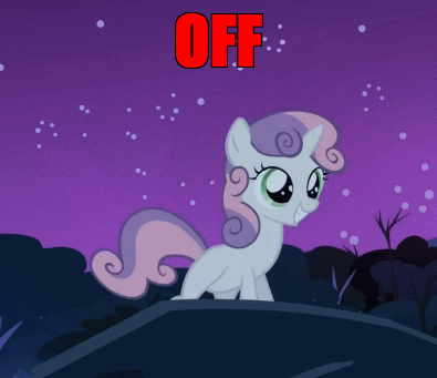 Size: 395x341 | Tagged: safe, edit, edited screencap, screencap, character:sweetie belle, species:pony, species:unicorn, sweetie bot, episode:sleepless in ponyville, g4, my little pony: friendship is magic, animated, campfire song, eyes closed, female, filly, foal, gif, hooves, horn, lying down, night, night sky, robot, sky, smiling, solo, stars, teeth, tree