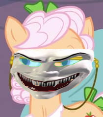 Size: 210x240 | Tagged: safe, edit, edited screencap, screencap, character:apple rose, episode:grannies gone wild, g4, my little pony: friendship is magic, cropped, crossover, hexadecimal, nightmare fuel, reboot, reboot series, shirley millner, voice actor joke, wat