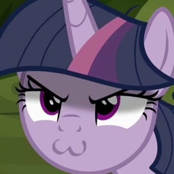 Size: 640x640 | Tagged: safe, edit, edited screencap, screencap, character:mean twilight sparkle, episode:the mean 6, g4, my little pony: friendship is magic, :3, >:3, clone, cropped, cute, evil grin, grin, mean twiabetes, smiling, solo, twiabetes