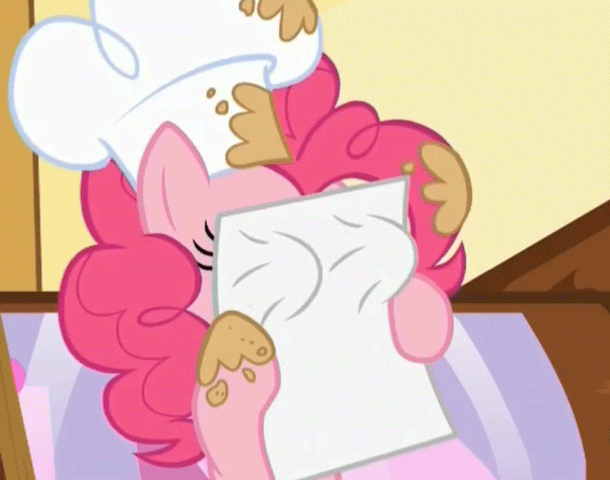 Size: 610x480 | Tagged: safe, edit, edited screencap, screencap, character:pinkie pie, species:pony, episode:the one where pinkie pie knows, g4, my little pony: friendship is magic, animated, paper
