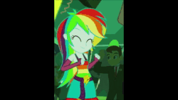 Size: 1280x720 | Tagged: safe, edit, edited screencap, screencap, character:captain planet, character:rainbow dash, equestria girls:equestria girls, g4, my little pony: equestria girls, my little pony:equestria girls, animated, arm warmers, bow tie, cropped, cute, dancing, dashabetes, eyes closed, fall formal, fall formal outfits, female, music, party, rainbow dash always dresses in style, solo, sound, teddy t. touchdown, tennis match, webm