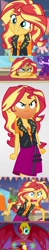 Size: 358x1843 | Tagged: safe, edit, screencap, character:sunset satan, character:sunset shimmer, equestria girls:equestria girls, equestria girls:rollercoaster of friendship, g4, my little pony: equestria girls, my little pony:equestria girls, angry, calm, cute, demon, irritated, it's not about the parakeet, messy hair, rage, red face, sunset satan, this will end in pain