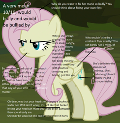 Size: 1110x1139 | Tagged: safe, edit, edited screencap, screencap, character:fluttershy, character:mean fluttershy, episode:the mean 6, g4, my little pony: friendship is magic, 10/10, analysis, bronybait, clone, cropped, solo