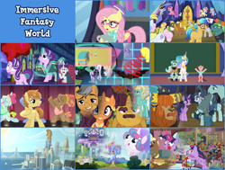 Size: 1226x927 | Tagged: safe, edit, edited screencap, screencap, character:coloratura, character:coriander cumin, character:countess coloratura, character:dandy dispatch, character:feather bangs, character:flutterbat, character:fluttershy, character:junebug, character:meadow song, character:on stage, character:parasol, character:pearly stitch, character:prince rutherford, character:princess celestia, character:princess flurry heart, character:quibble pants, character:rarity, character:raspberry beret, character:saffron masala, character:starlight glimmer, character:svengallop, character:written script, character:zephyr breeze, species:bat pony, species:pony, species:yak, episode:a flurry of emotions, episode:all bottled up, episode:bats!, episode:every little thing she does, episode:fame and misfortune, episode:flutter brutter, episode:hard to say anything, episode:horse play, episode:it isn't the mane thing about you, episode:rarity takes manehattan, episode:spice up your life, episode:stranger than fanfiction, episode:the crystalling, episode:the hooffields and mccolts, episode:twilight time, g4, my little pony: friendship is magic, 4chan, big daddy mccolt, bigger jim, castle, manehattan, mccolt family, op is a duck, op is trying to start shit, overcast (character), plunkett, quantum leap, race swap