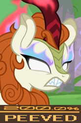 Size: 688x1042 | Tagged: safe, edit, screencap, character:autumn blaze, species:kirin, episode:sounds of silence, g4, my little pony: friendship is magic, 200% mad, angry, cropped, female, meme, nirik, peeved, reaction image, solo