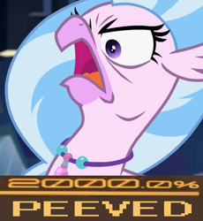 Size: 688x749 | Tagged: safe, edit, edited screencap, screencap, character:silverstream, episode:what lies beneath, g4, my little pony: friendship is magic, 200% mad, cute, diastreamies, image macro, meme, peeved, rage, silverrage