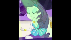 Size: 1280x720 | Tagged: safe, edit, edited screencap, screencap, character:rarity, episode:driving miss shimmer, g4, my little pony: equestria girls, my little pony:equestria girls, animated, bracelet, cropped, cute, dancing, dancity, driving miss shimmer: rarity, geode of shielding, happy, jewelry, music, party soft, raribetes, smiling, sound, webm