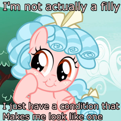 Size: 896x899 | Tagged: safe, edit, edited screencap, screencap, character:cozy glow, species:pegasus, species:pony, episode:marks for effort, g4, my little pony: friendship is magic, bow, cozy glow is best facemaker, cozybetes, cropped, cute, female, filly, foal, hair bow, image macro, meme, pure concentrated unfiltered evil of the utmost potency, pure unfiltered evil, solo, tail bow