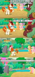 Size: 500x1106 | Tagged: safe, edit, edited screencap, screencap, character:applejack, character:autumn blaze, character:cinder glow, character:fluttershy, character:summer flare, species:kirin, episode:sounds of silence, g4, my little pony: friendship is magic, spoiler:s08, atop the fourth wall, history of power rangers, linkara, meme, power rangers, power rangers turbo