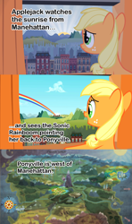 Size: 1280x2160 | Tagged: safe, edit, edited screencap, screencap, character:applejack, episode:sonic rainboom, episode:the cutie mark chronicles, g4, my little pony: friendship is magic, analysis, compass, female, filly, filly applejack, manehattan, map, map of equestria, mind blown, observation, ponyville, theory, younger