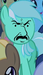 Size: 327x572 | Tagged: safe, edit, edited screencap, screencap, character:lyra heartstrings, episode:the cutie mark chronicles, g4, my little pony: friendship is magic, aqua teen hunger force, carl brutananadilewski, cropped, reaction image