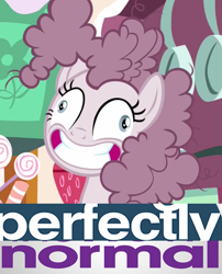 Size: 871x1078 | Tagged: safe, edit, edited screencap, screencap, character:pinkie pie, episode:yakity-sax, g4, my little pony: friendship is magic, caption, contemplating insanity, cropped, expand dong, exploitable meme, image macro, insanity, meme