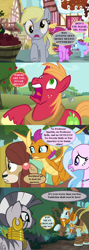 Size: 640x1792 | Tagged: safe, edit, edited screencap, screencap, character:amethyst star, character:berry punch, character:berryshine, character:big mcintosh, character:daisy, character:derpy hooves, character:rockhoof, character:silverstream, character:smolder, character:sparkler, character:yona, character:zecora, species:dragon, episode:a rockhoof and a hard place, episode:no second prances, episode:school daze, episode:the return of tambelon, episode:yakity-sax, g1, g4, my little pony 'n friends, my little pony: friendship is magic, comic, cropped, dialogue, dragoness, female, frantic, g1 to g4, generation leap, implied dinky, implied disappearance, implied fire quacker, implied grogar, implied ocellus, implied rarity, implied sugar belle, implied sweetie belle, implied twilight sparkle, screencap comic, speech bubble, terrified, this will end in war, uh oh, wall of tags