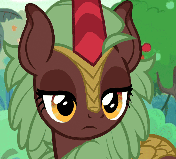 Size: 600x540 | Tagged: safe, edit, edited screencap, screencap, character:cinder glow, character:summer flare, species:kirin, episode:sounds of silence, g4, my little pony: friendship is magic, adoracreepy, animated, background kirin, creepy, cropped, cursed image, cute, do a barrel roll, funny, funny as hell, head spin, head tilt, it begins, meme origin, solo, wat, what has science done