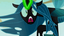 Size: 1280x720 | Tagged: safe, edit, screencap, character:queen chrysalis, episode:to where and back again, g4, my little pony: friendship is magic, animated, chrysalis encounters heroes, chrysalis is doomed, chrysalis is so utterly boned it's tragic, godzilla, godzilla (monsterverse), godzilla (series), godzilla 2014, kaiju, monsterverse, roar, she is so screwed!, sound, this will end in pain and/or death, webm