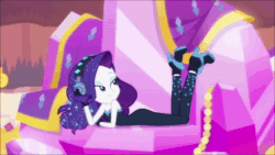 Size: 1280x720 | Tagged: safe, edit, edited screencap, screencap, character:rarity, episode:the other side, g4, my little pony: equestria girls, my little pony:equestria girls, animated, ass, bare shoulders, beautiful, bodysuit, butt, clothing, cute, female, gem, gloves, headphones, high heels, lidded eyes, looking at you, music, music video, one eye closed, pmv, raribetes, rearity, shoes, sleeveless, solo, sound, strapless, stupid sexy rarity, webm, wink