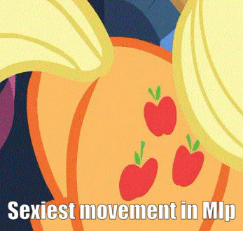 Size: 347x330 | Tagged: source needed, useless source url, safe, edit, edited screencap, screencap, character:applejack, species:pony, episode:best gift ever, g4, my little pony: friendship is magic, animated, applebutt, cropped, cutie mark, female, gif, i watch it for the plot, image macro, meme, plot, sexy, solo, text
