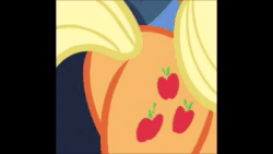 Size: 1280x720 | Tagged: safe, edit, edited screencap, screencap, character:applejack, species:earth pony, species:pony, episode:best gift ever, episode:spike at your service, g4, my little pony: friendship is magic, animated, butt, cropped, eyebrow wiggle, female, mare, no sound, plot, solo focus, webm