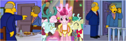 Size: 2048x675 | Tagged: safe, edit, edited screencap, screencap, character:alice, character:aurora, character:bori, species:deer, species:reindeer, episode:best gift ever, g4, my little pony: friendship is magic, aurora borealis, crossover, door, fire, house, principal skinner, reference, smiling, steamed hams, superintendent chalmers, the simpsons